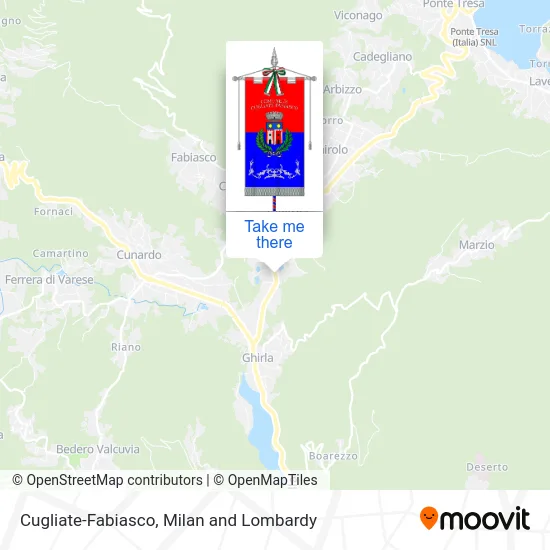 Cugliate-Fabiasco map