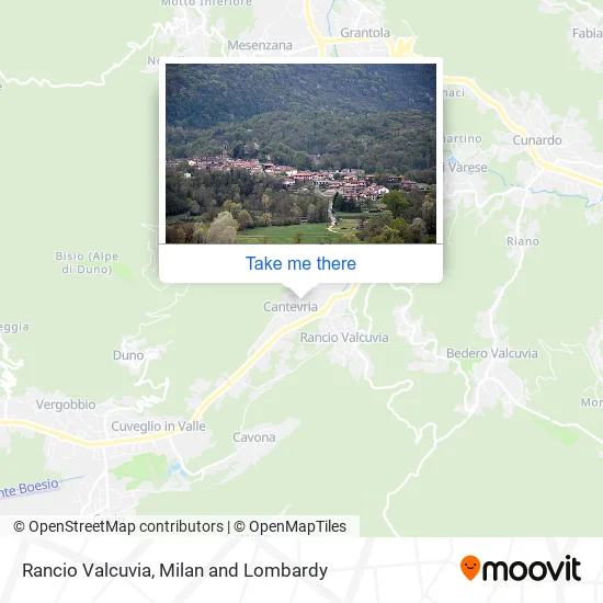 Rancio Valcuvia map