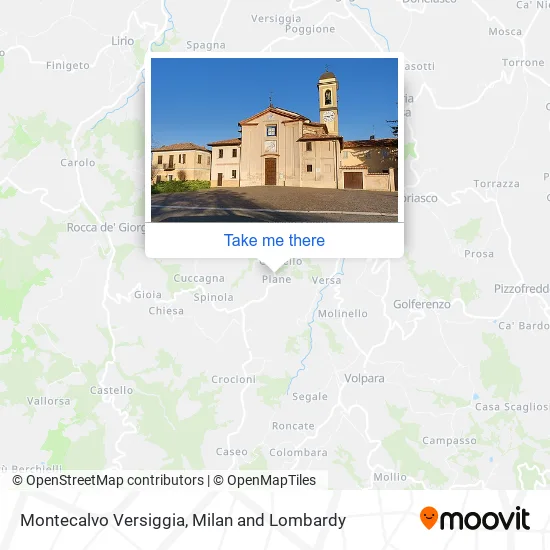 Montecalvo Versiggia map