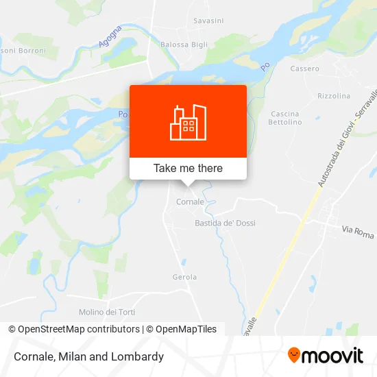 Cornale map