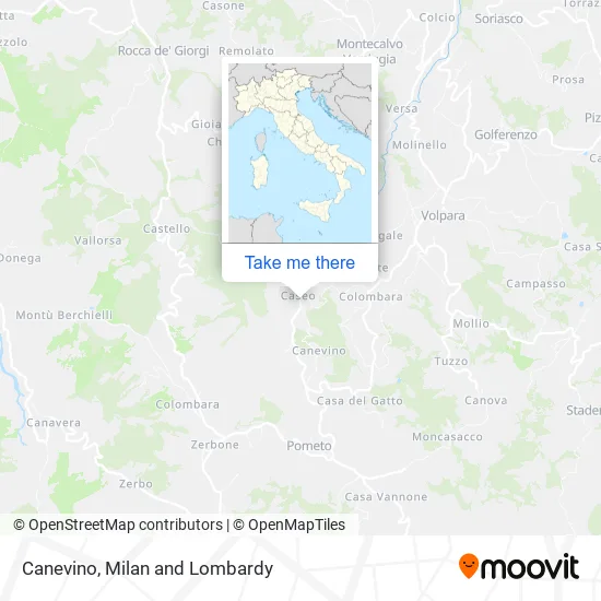 Canevino map