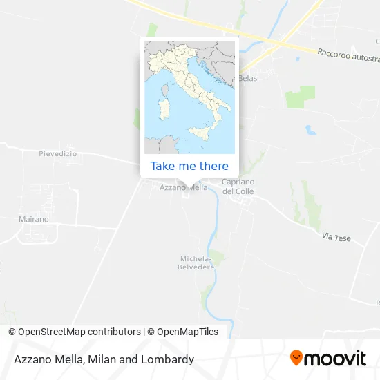 Azzano Mella map