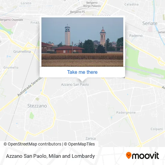 Azzano San Paolo map