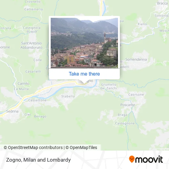 Zogno map