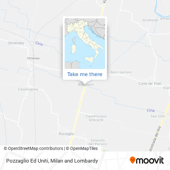 Pozzaglio Ed Uniti map