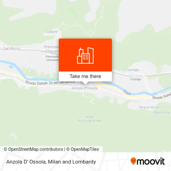Anzola D' Ossola map