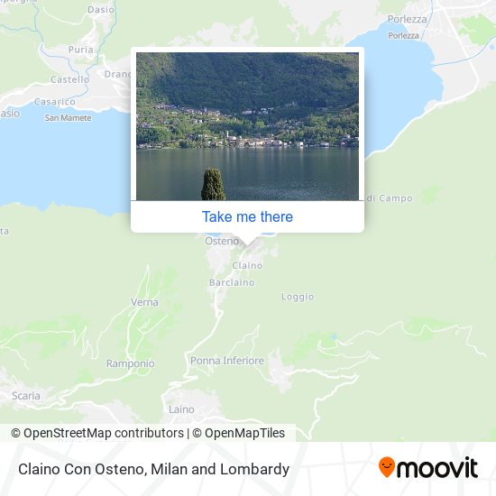 Claino Con Osteno map