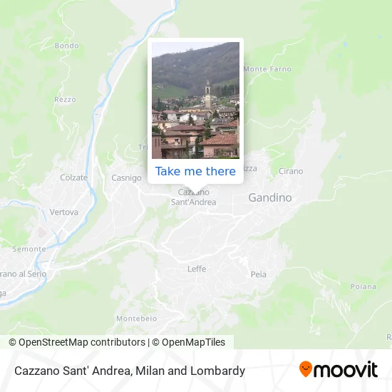 Cazzano Sant' Andrea map