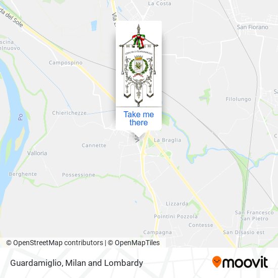 Guardamiglio map