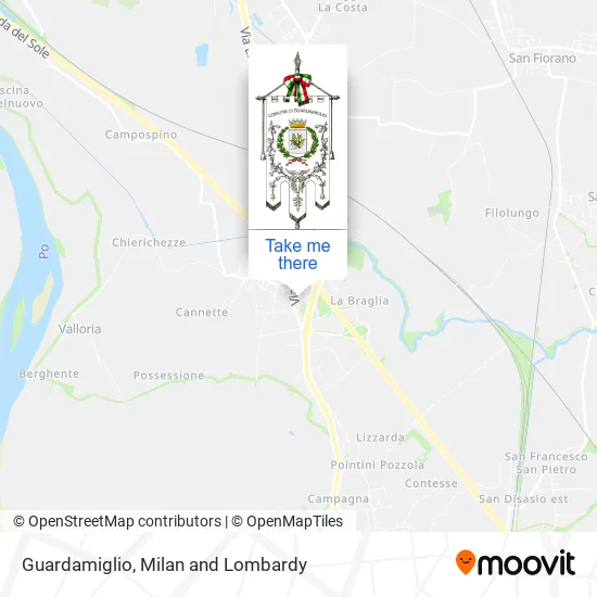 Guardamiglio map