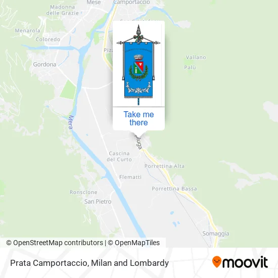Prata Camportaccio map