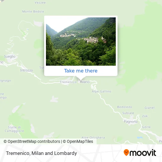 Tremenico map