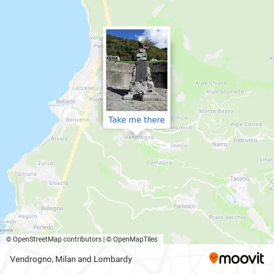 Vendrogno map