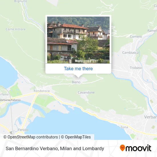 San Bernardino Verbano map
