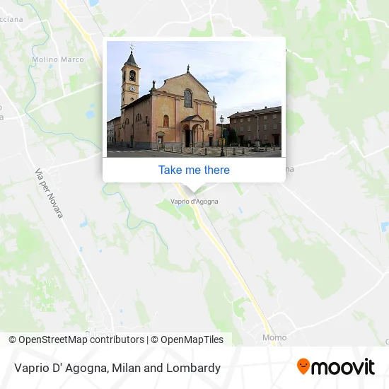 Vaprio D' Agogna map
