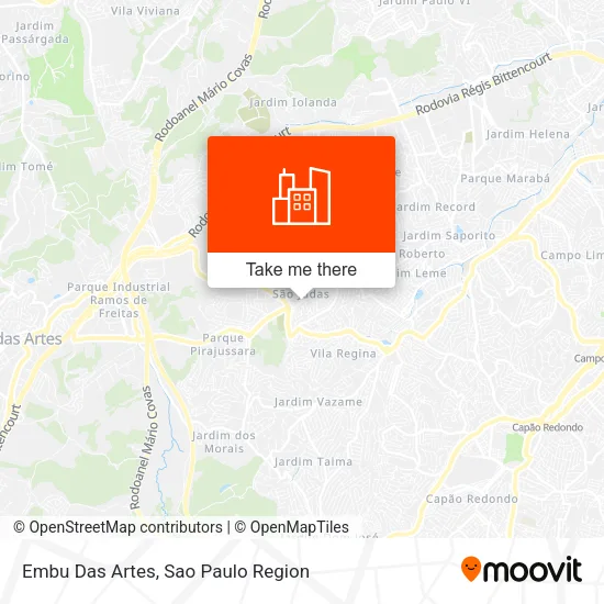 Embu Das Artes map