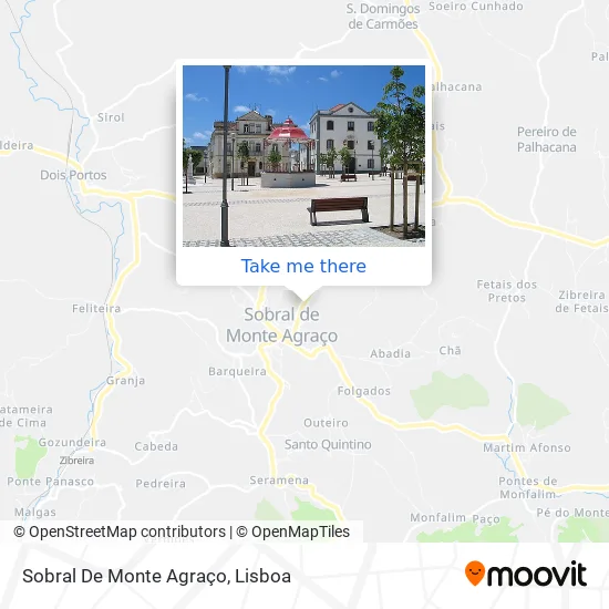 Sobral De Monte Agraço map