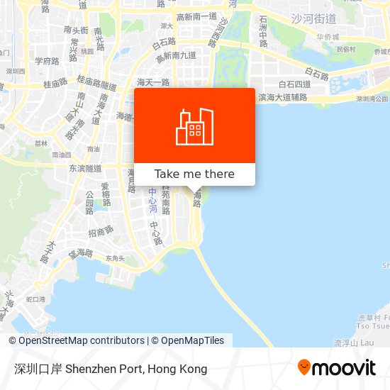 深圳口岸 Shenzhen Port map