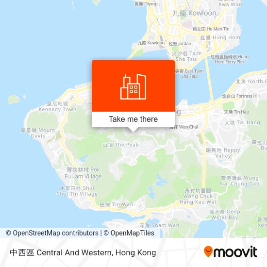 中西區 Central And Western map