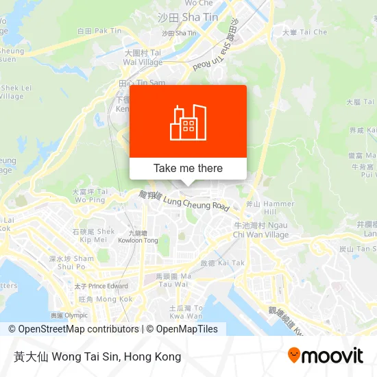 黃大仙 Wong Tai Sin map