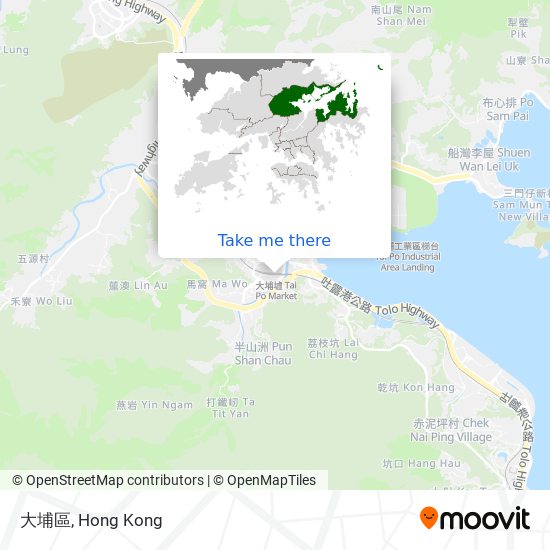 大埔區 map