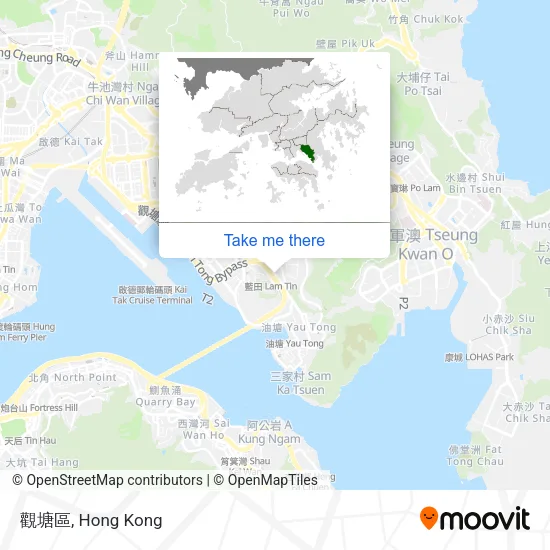 觀塘區 map