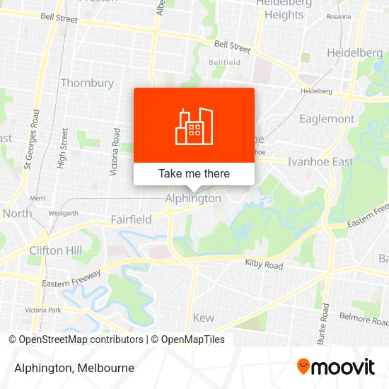 Alphington map