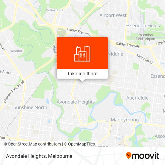 Mapa Avondale Heights