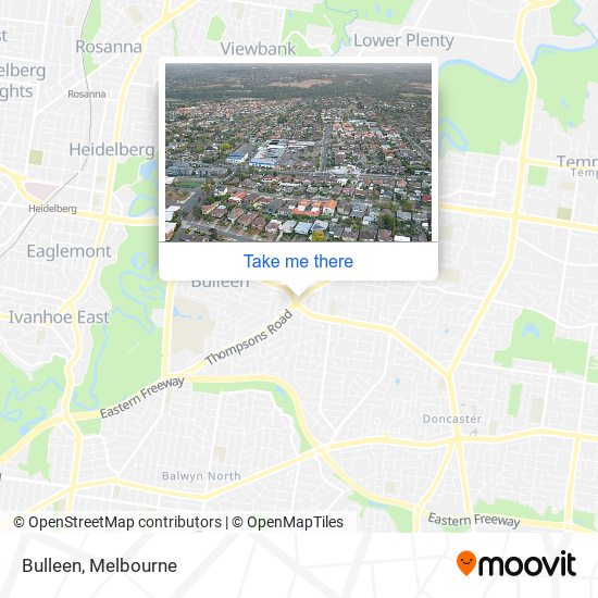 Mapa Bulleen