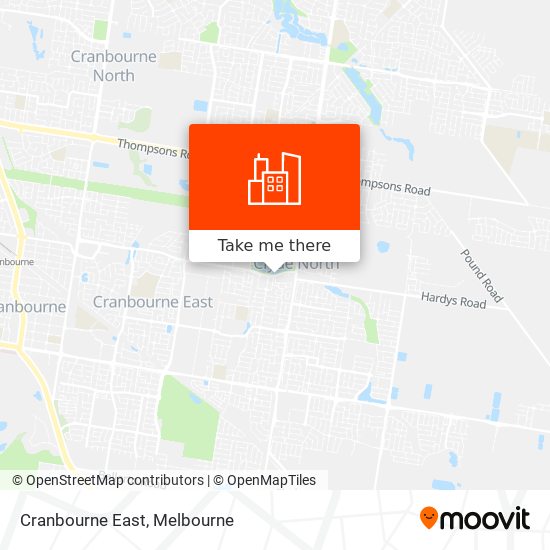 Mapa Cranbourne East