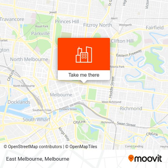 East Melbourne map