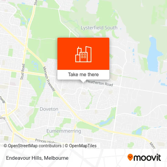 Endeavour Hills map