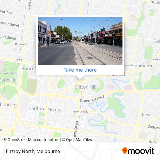 Fitzroy North map