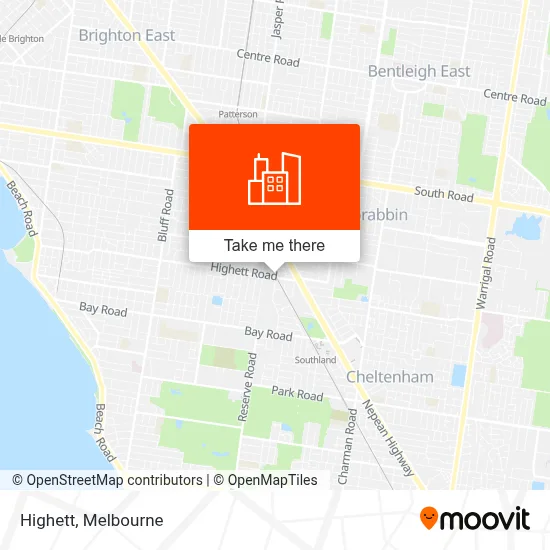 Mapa Highett