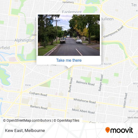 Mapa Kew East