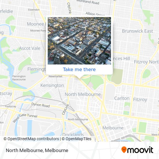 North Melbourne map