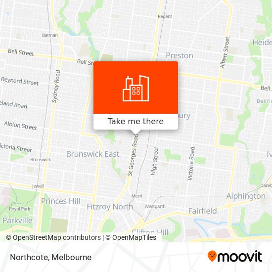 Mapa Northcote