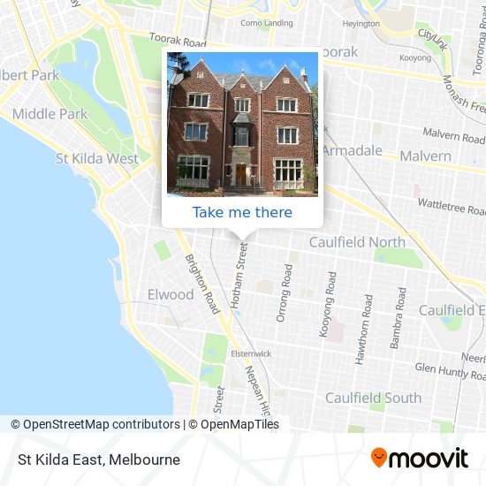 St Kilda East map