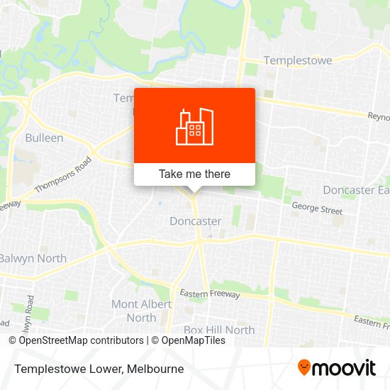 Templestowe Lower map