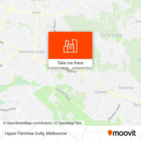 Upper Ferntree Gully map