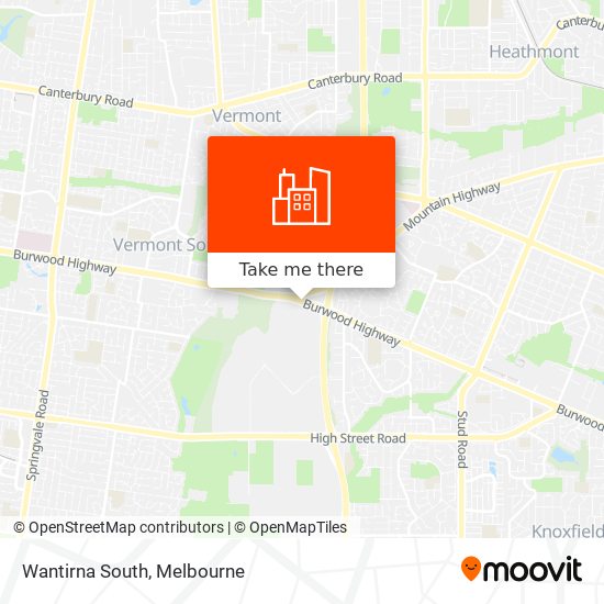 Mapa Wantirna South