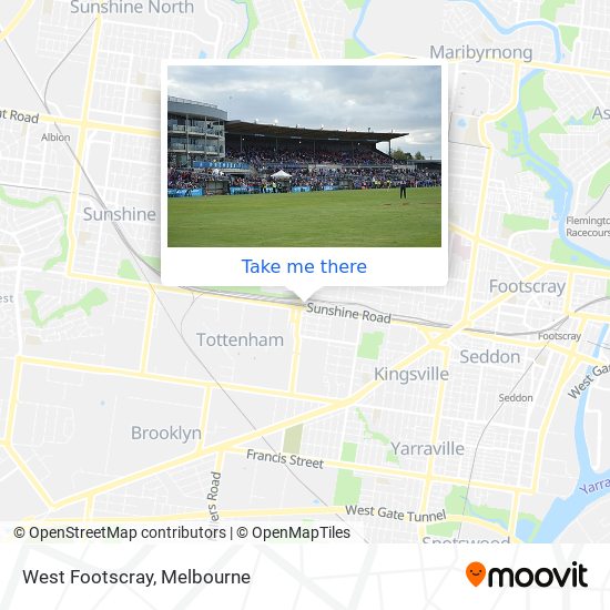 West Footscray map