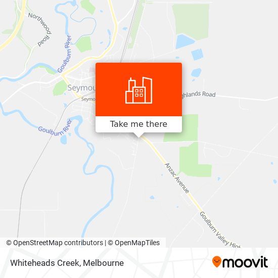 Whiteheads Creek map