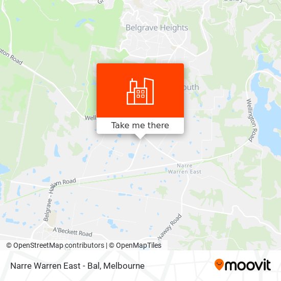 Narre Warren East - Bal map
