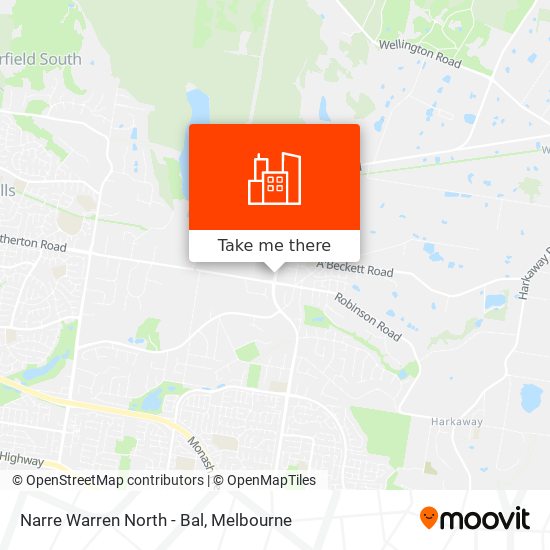 Narre Warren North - Bal map