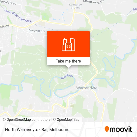 North Warrandyte - Bal map
