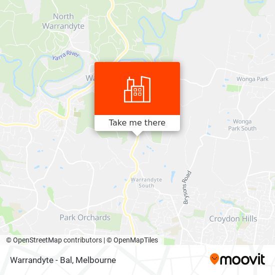 Warrandyte - Bal map