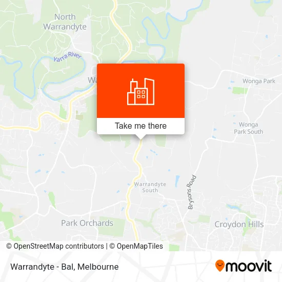 Warrandyte - Bal map