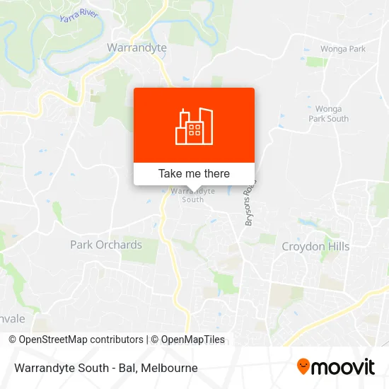 Warrandyte South - Bal map