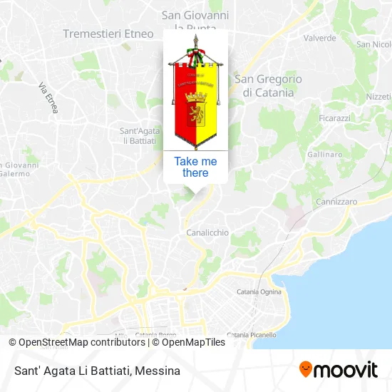 Sant' Agata Li Battiati map
